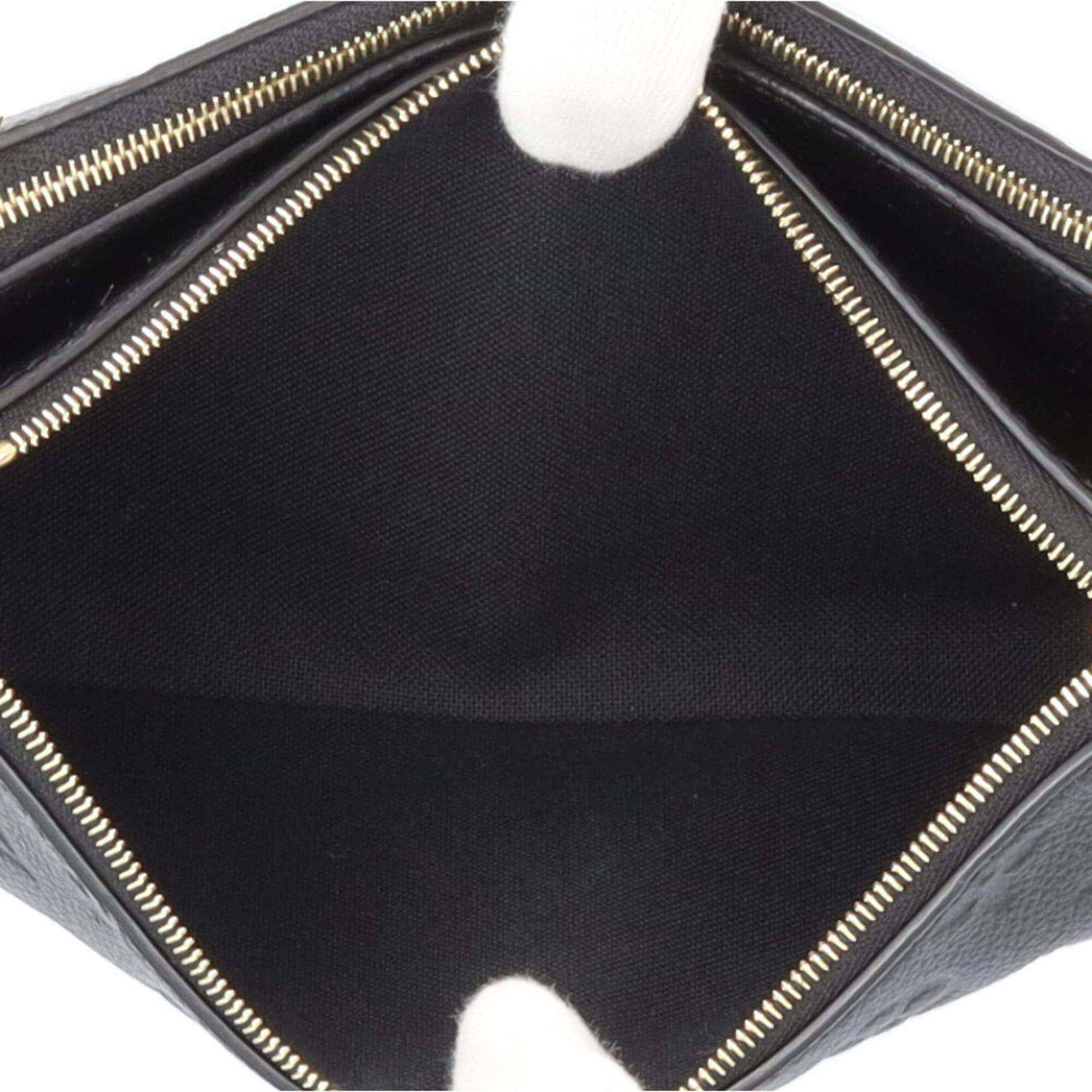 Louis Vuitton Pochette Rive Monogram Empreinte Shoulder Bag, M83301 Black, Women's LOUIS VUITTON — Like New