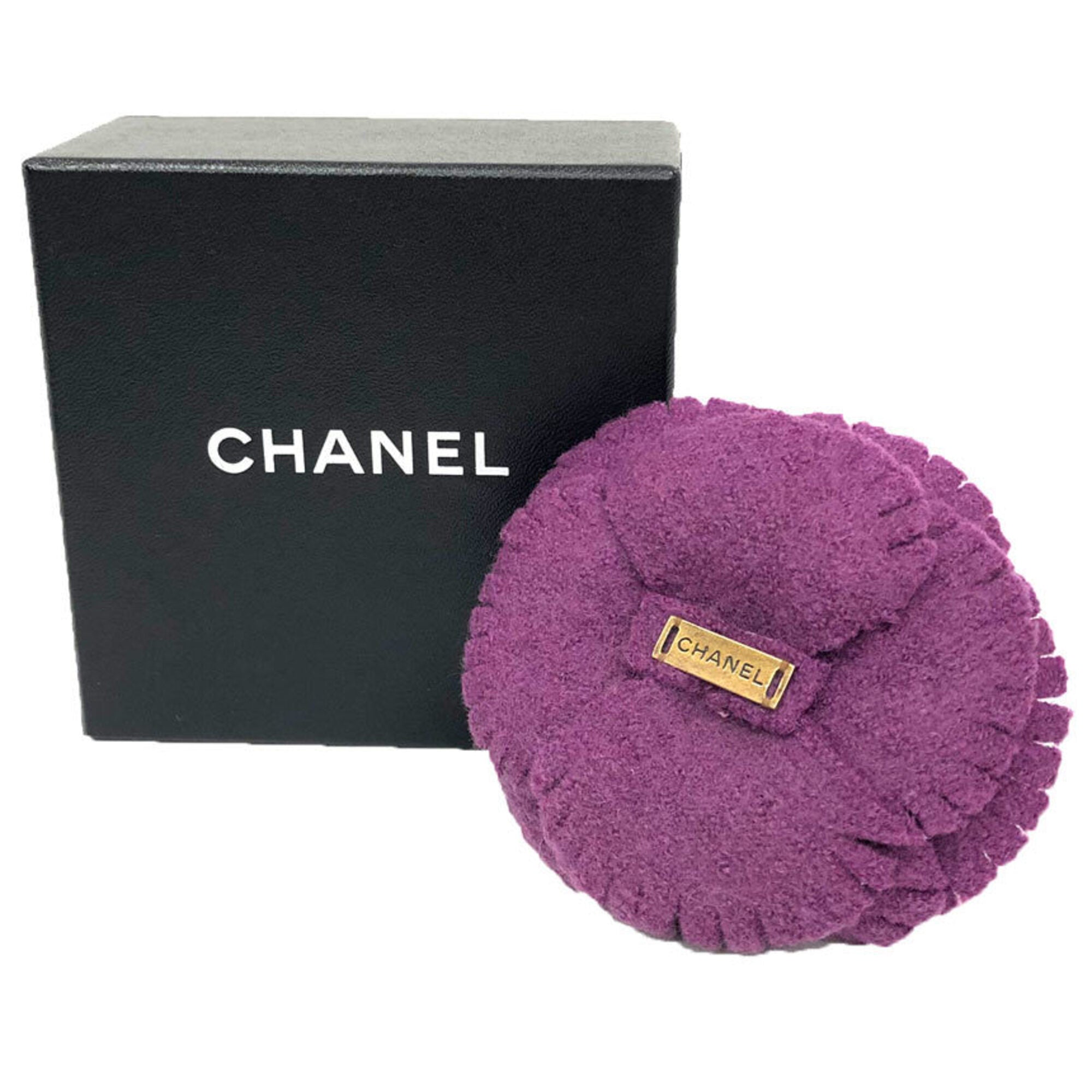 Chanel Camellia Corsage Brooch, Purple, Women's — Like New