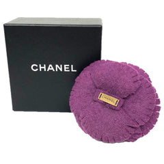 Chanel Camellia Corsage Brooch, Purple, Women's — Like New