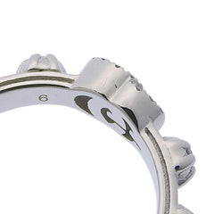 Like new Gucci 5.0g GG Interlocking G Ring in 18K White Gold with Full Diamonds, size 9 — Like New