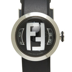 Fendi Bousla Watch 8010L Quartz Black Dial Stainless Steel Rubber Women's FENDI — Good