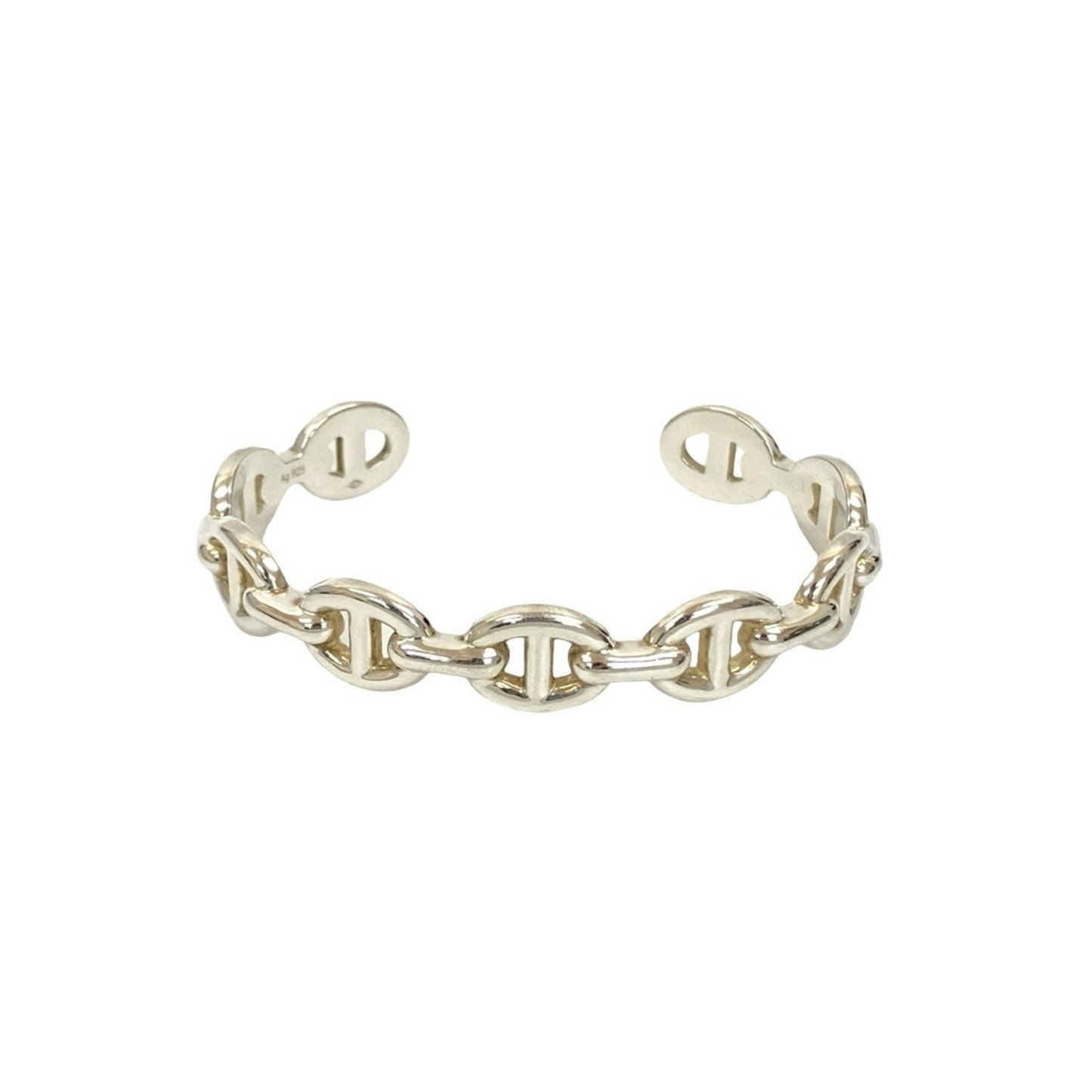 HERMES Chaine d'Ancre Anchaîne Bangle Bracelet in Silver 925 (34216)