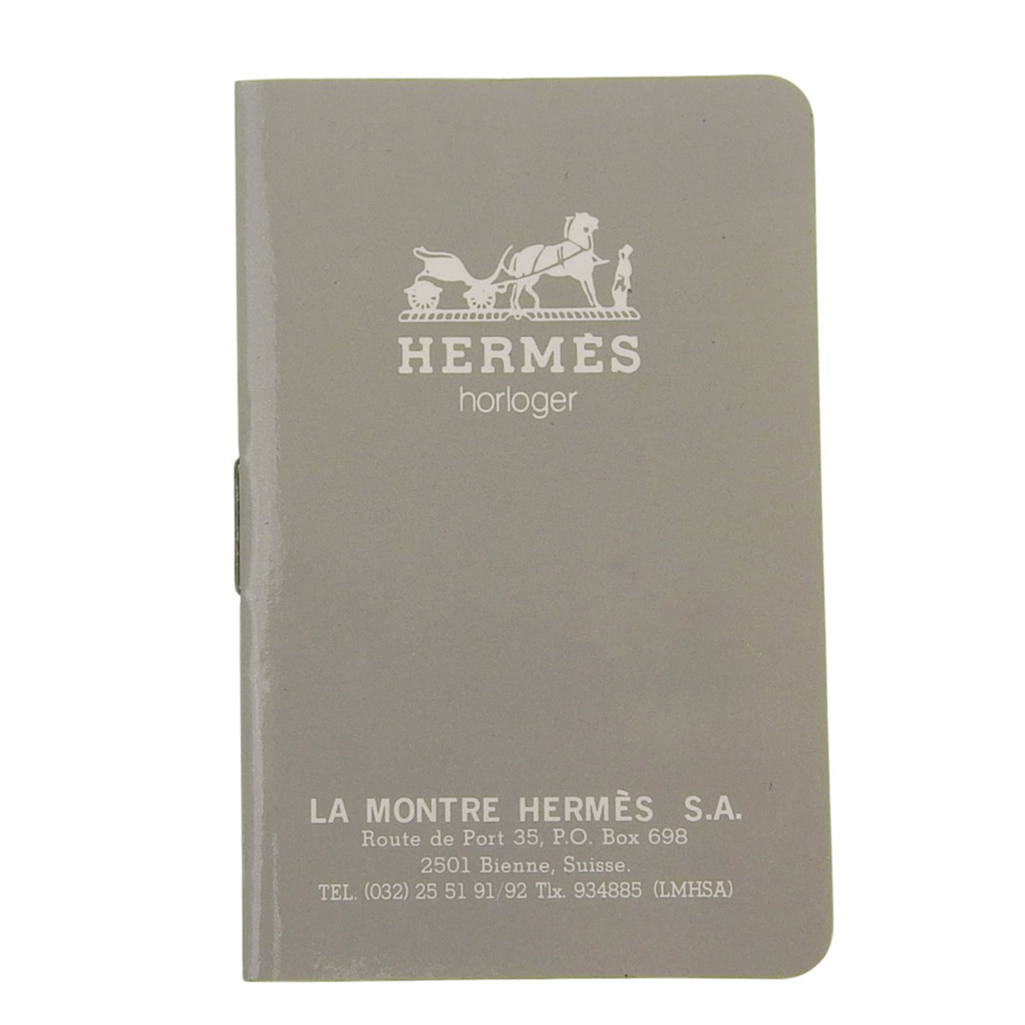 Hermes Medor watch, gold plated x leather, 1994 model, quartz, analog, white dial, women's — Good