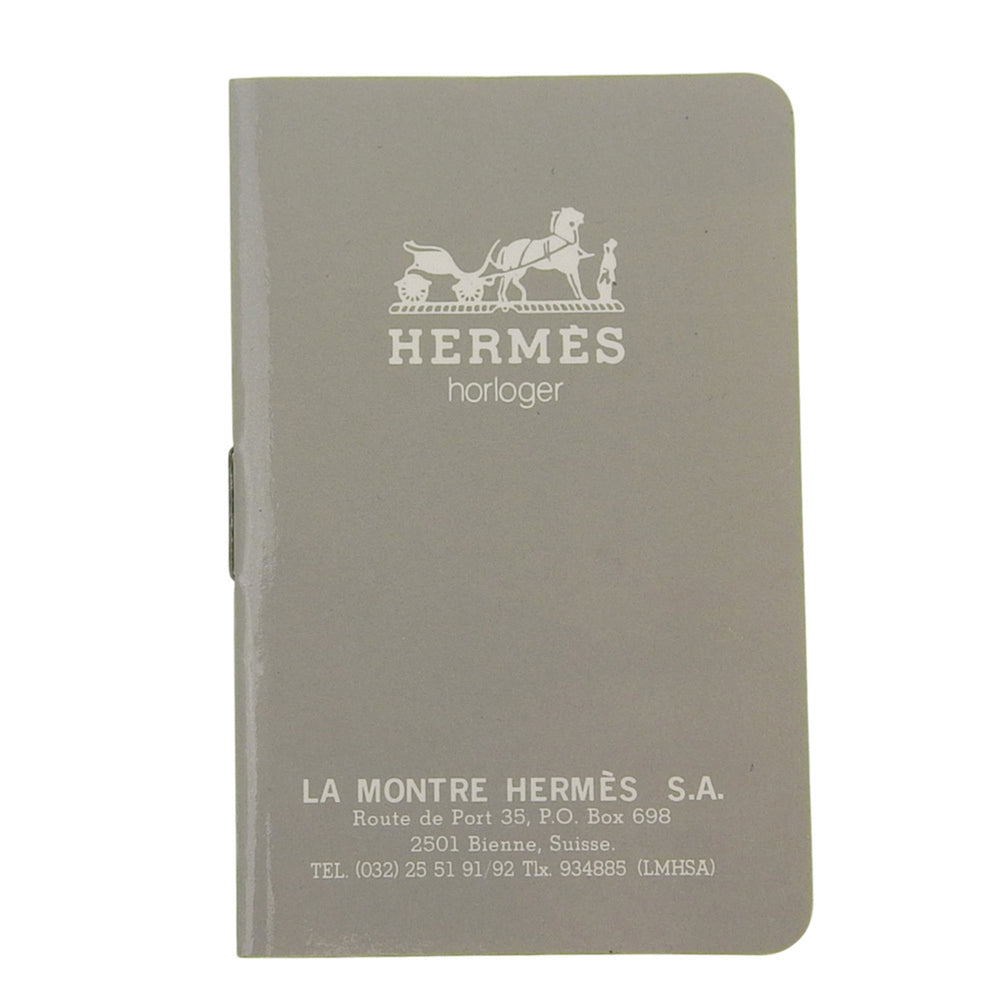 Hermes Medor watch, gold plated x leather, 1994 model, quartz, analog, white dial, women's — Good