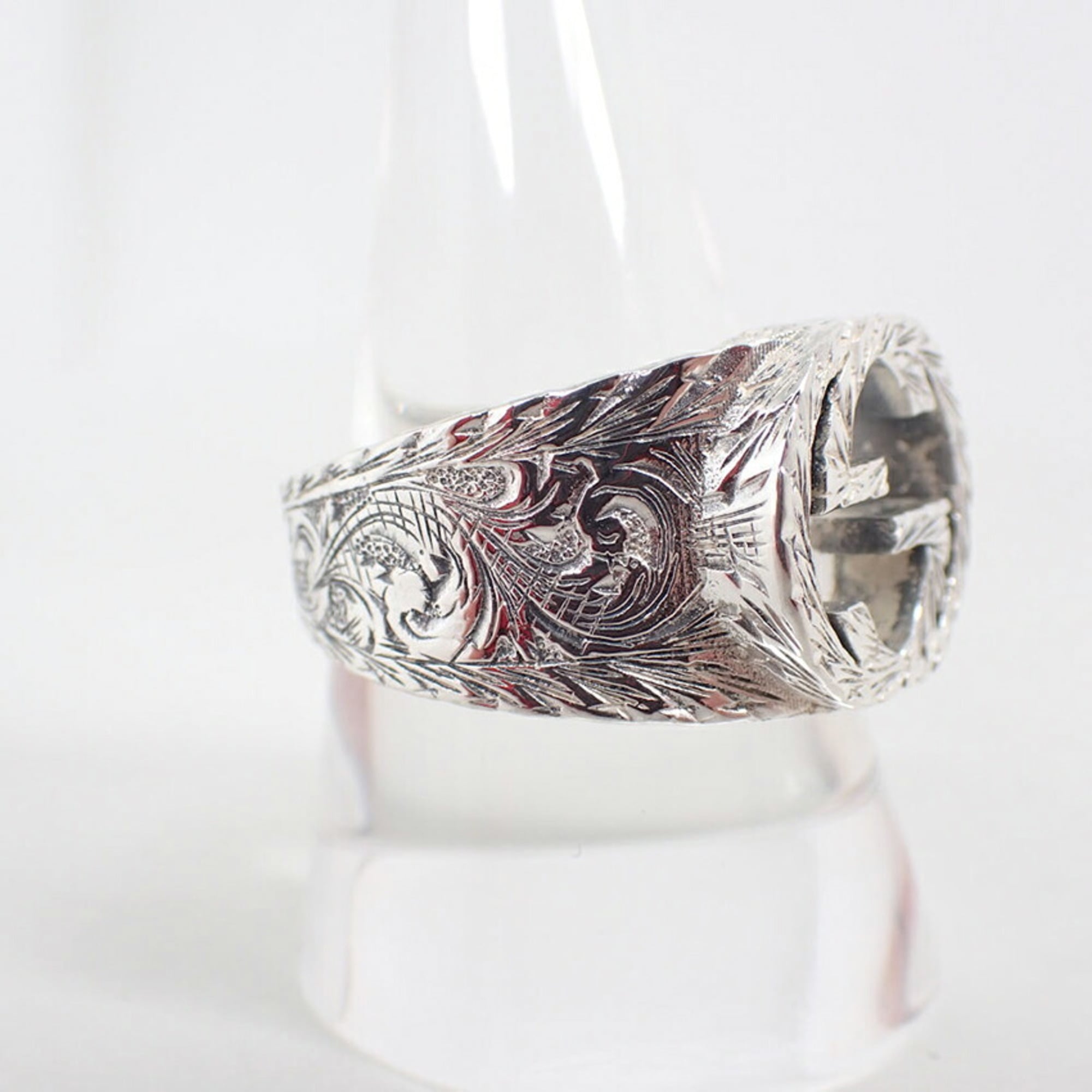 GUCCI Ag925 Arabesque G Ring, Size 23 — Like New