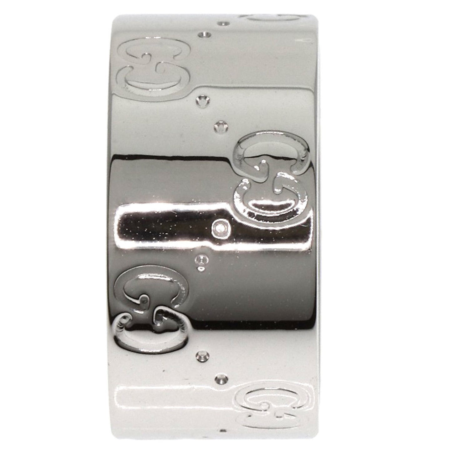 Gucci GG Icon Wide #11 Ring in 18K White Gold for Women