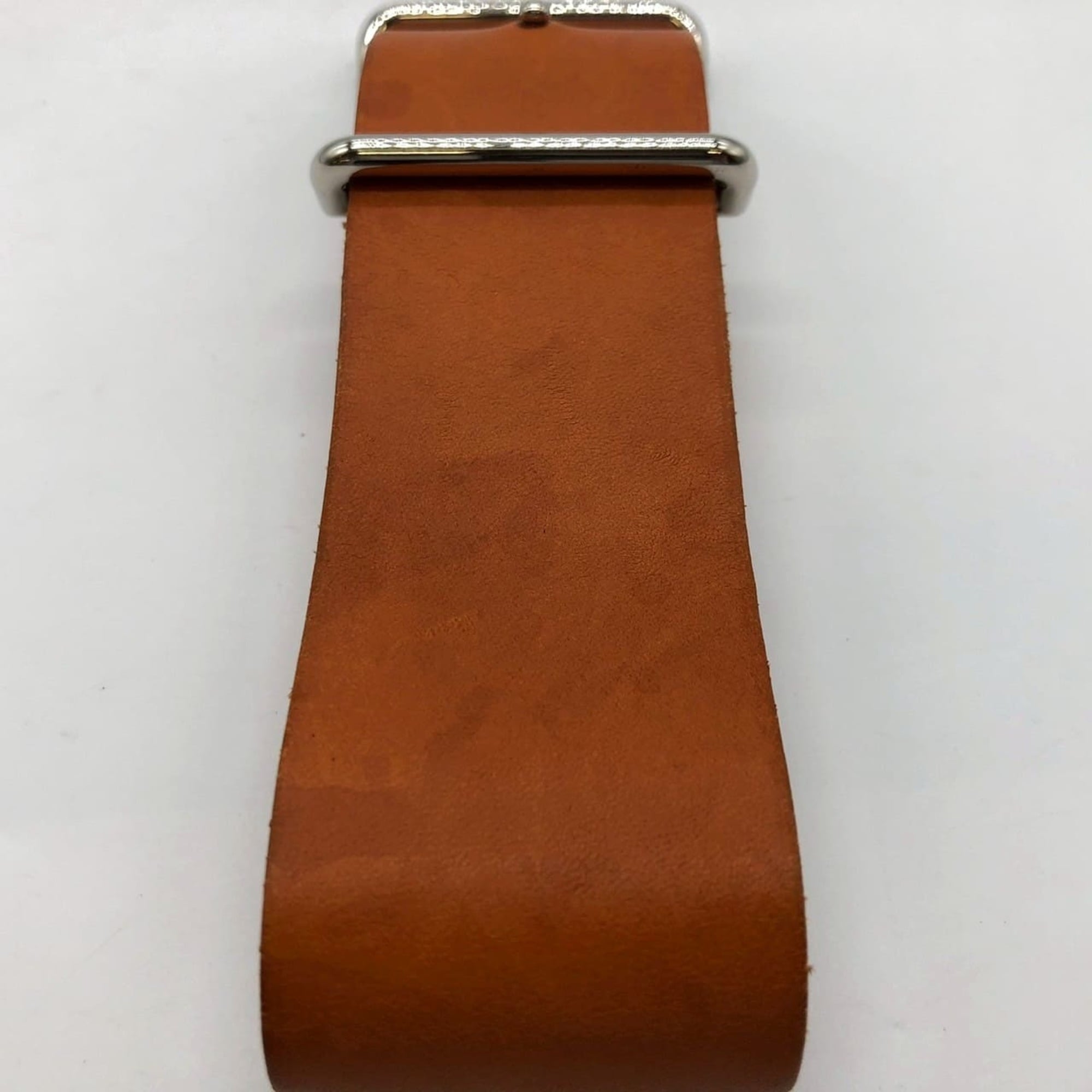 HERMES Hermès Api GM Leather Bracelet Bangle in Brown and Camel for Men Women