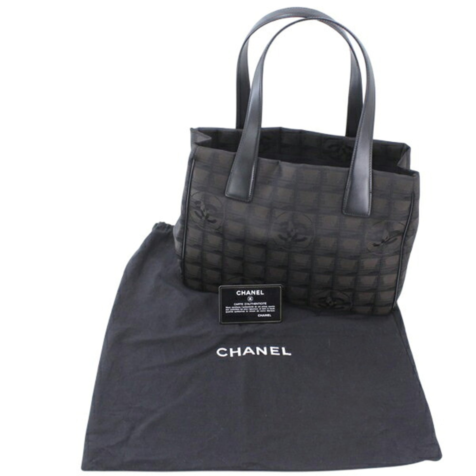 CHANEL New Travel Line Tote PM Dark Brown Bag Handbag Women's Nylon T6249 — New - Store Return