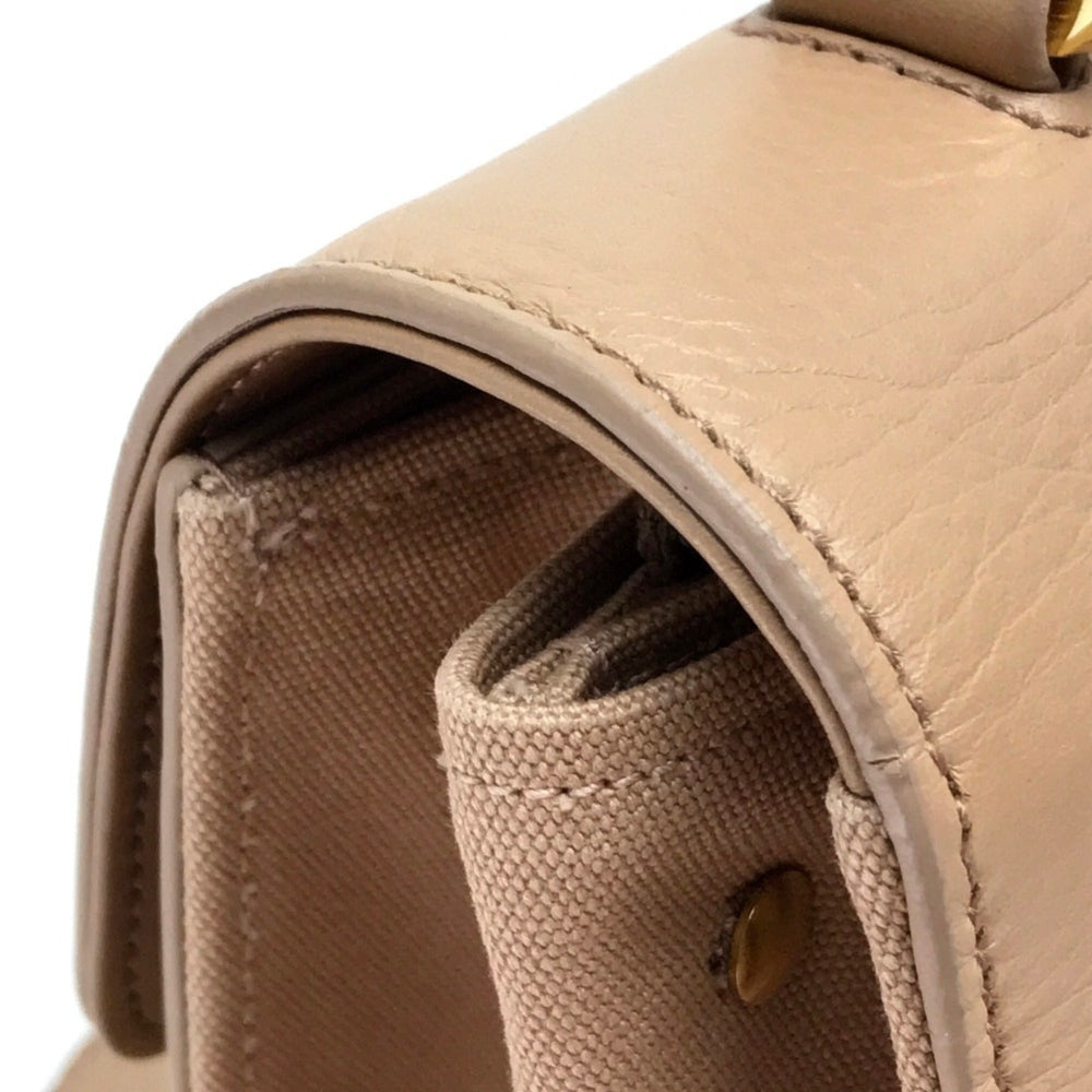 SAINT LAURENT Saint Laurent Paris 368229 Muse Toe Handbag Shoulder Bag Leather Women's Beige — Like New