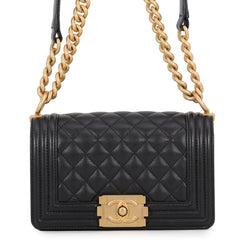 Chanel Chain Shoulder Bag Boy Small Matelassé Coco Mark A67085 BOY CHANEL Handbag Black Women's — Like New