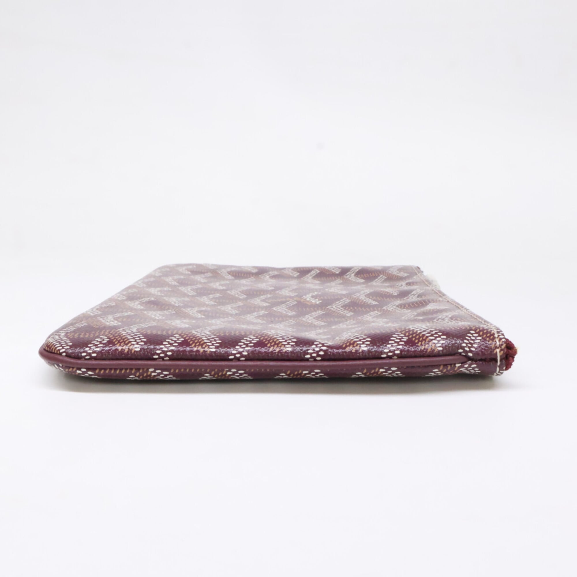 GOYARD Sena PM Clutch Bag Pouch Burgundy Silver Hardware Women's — Like New