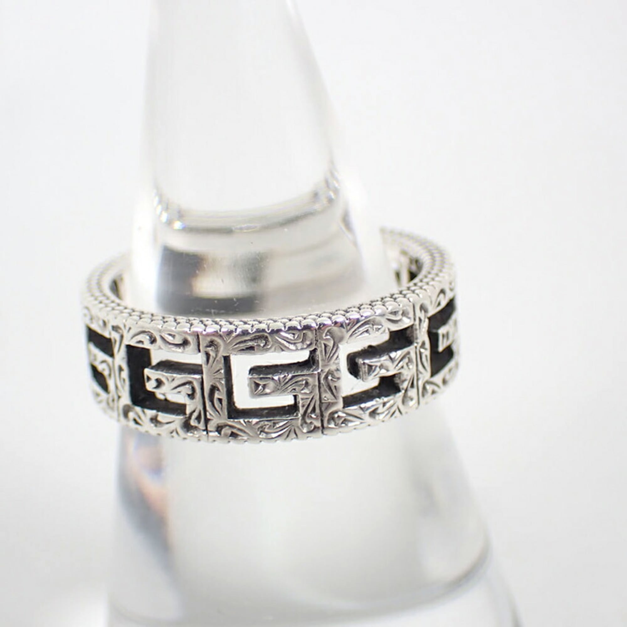 GUCCI 925 Arabesque Square G Ring, Size 14 — Like New