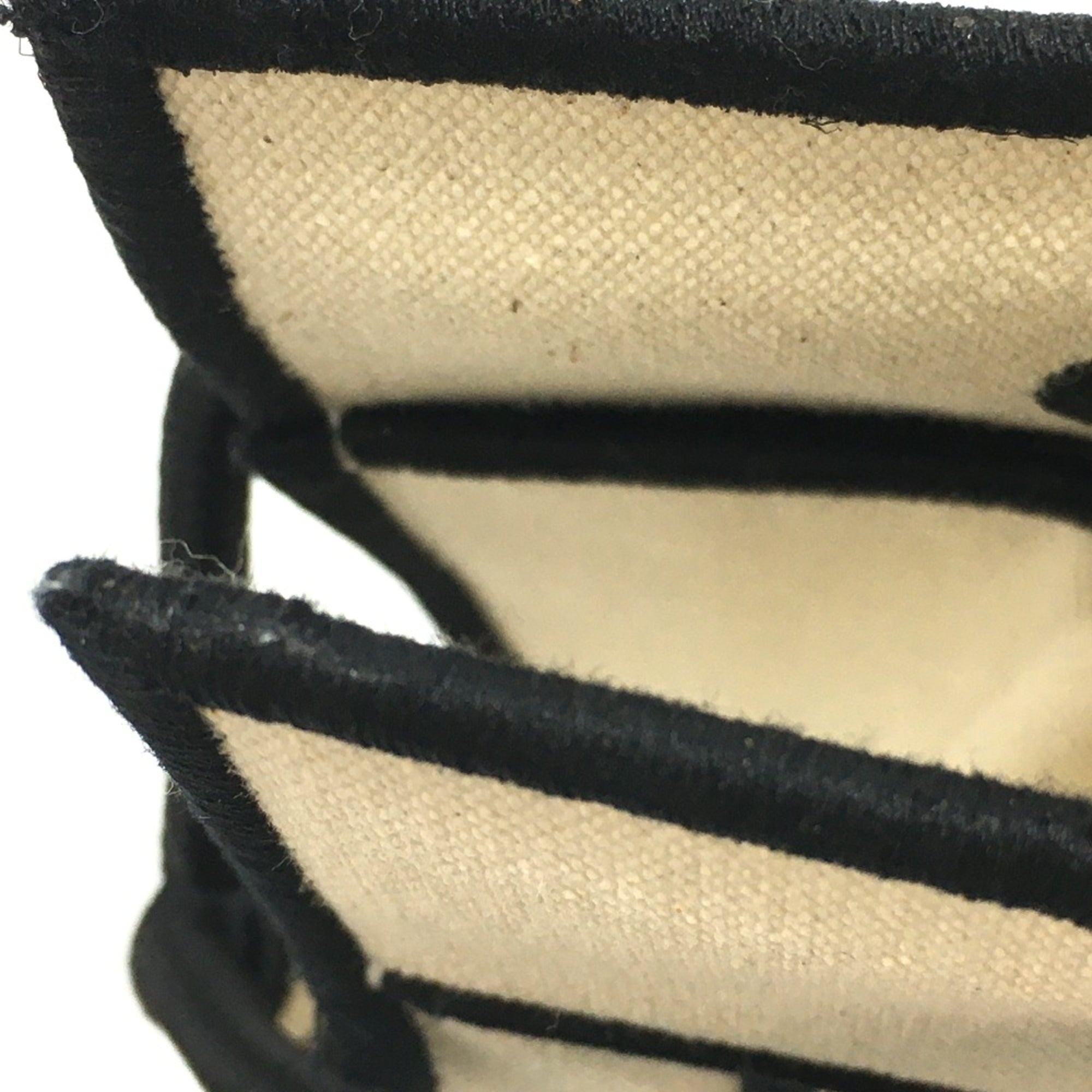 Fendi 8BH379 bag large Tote Bag Gresso Natural Beige & Black Beige x Black — Like New
