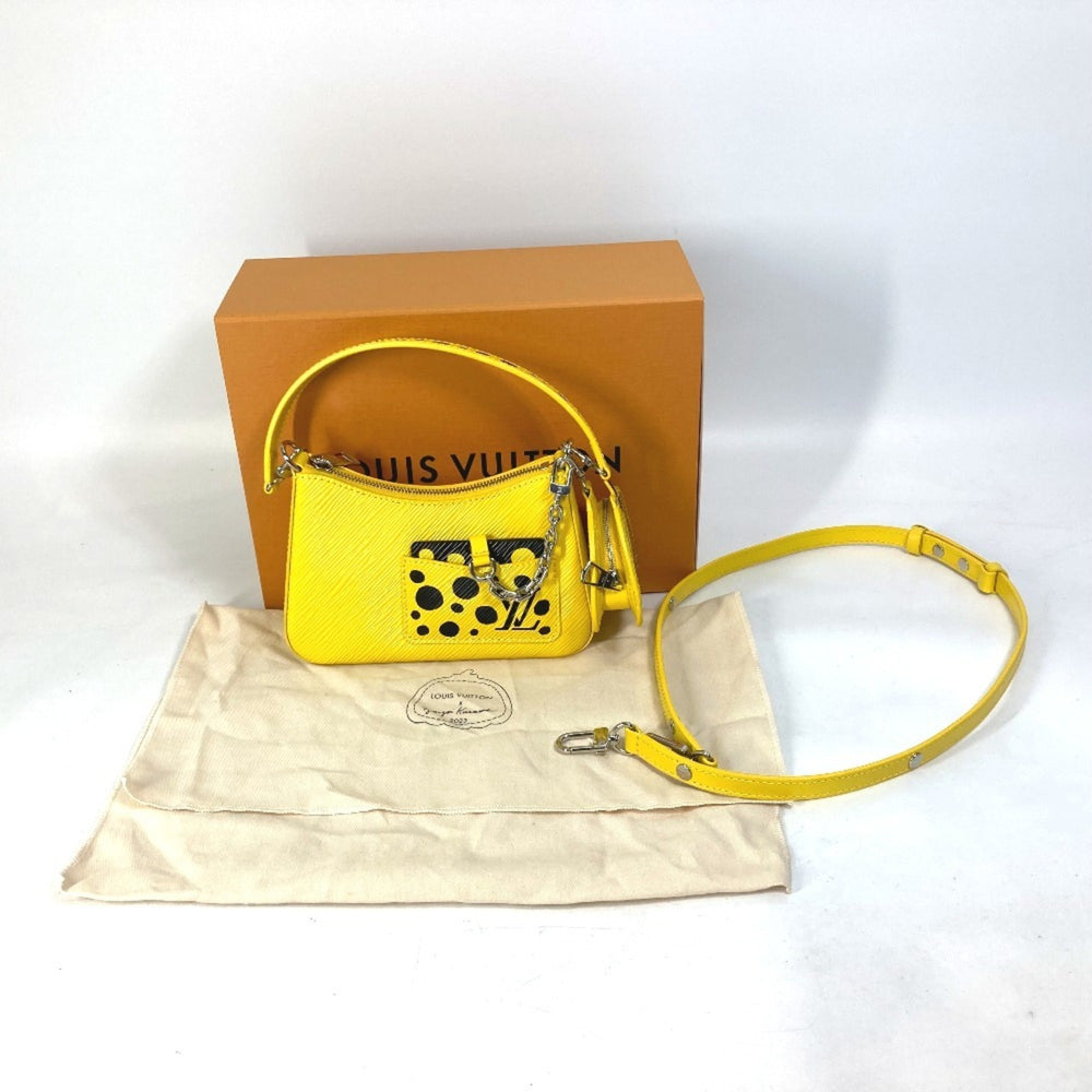 LOUIS VUITTON M21702 Yayoi Kusama collaboration LVxYK Malellini shoulder bag handbag Epi leather ladies jaune yellow — New - Store Return