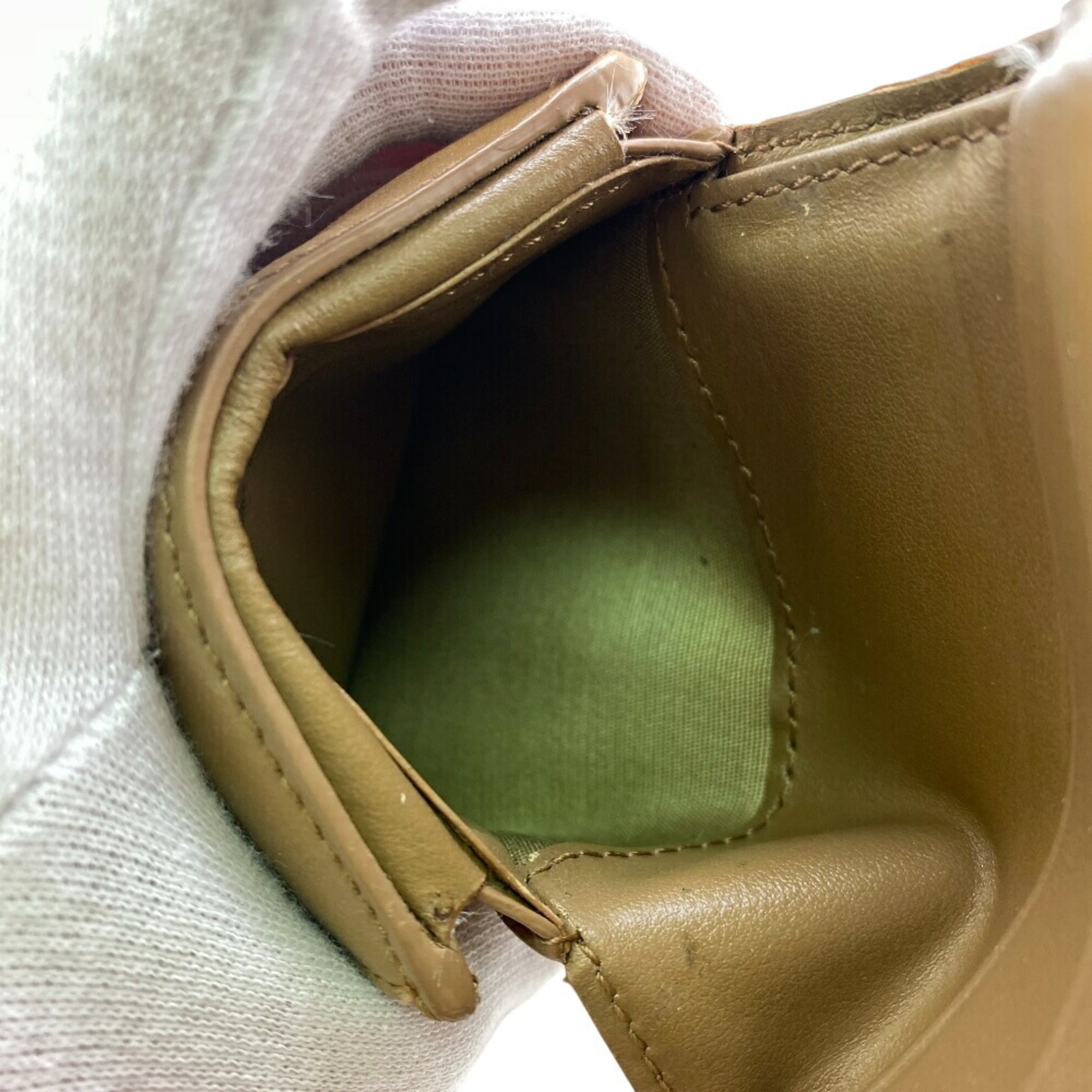 CELINE Trifold Wallet Brown Women's