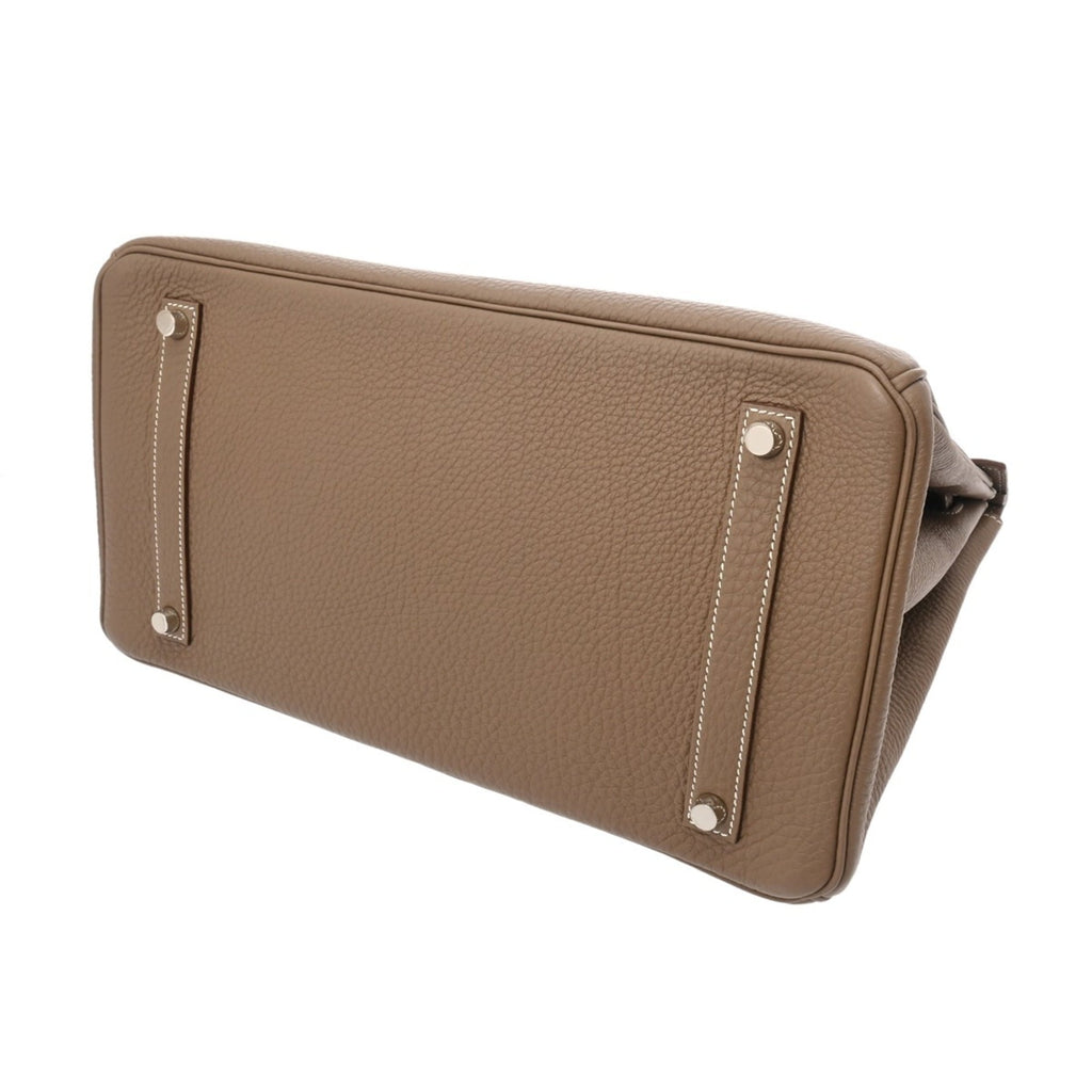 HERMES Birkin 35 Etoupe □Q Stamp (circa 2013) Unisex Togo Handbag