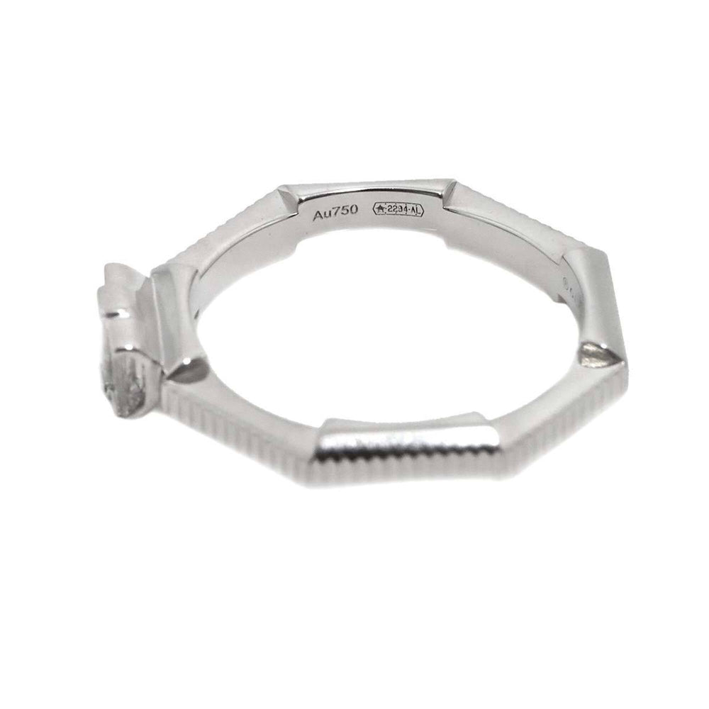 Gucci Link to Love Ring with Diamonds, 18K White Gold (750) — Like New