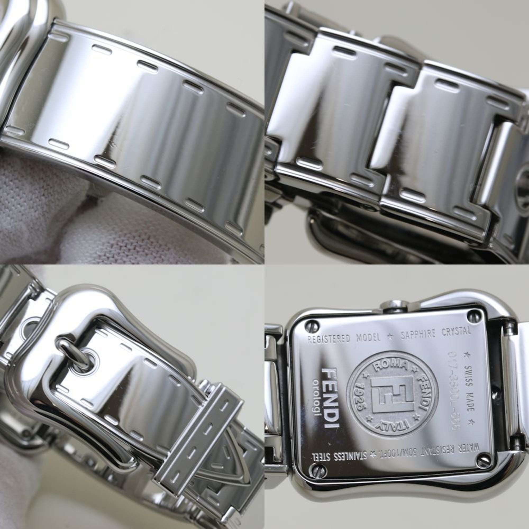 FENDI B-FENDI 3800L Diamond Stainless Steel Ladies Watch 39776 — Very Good