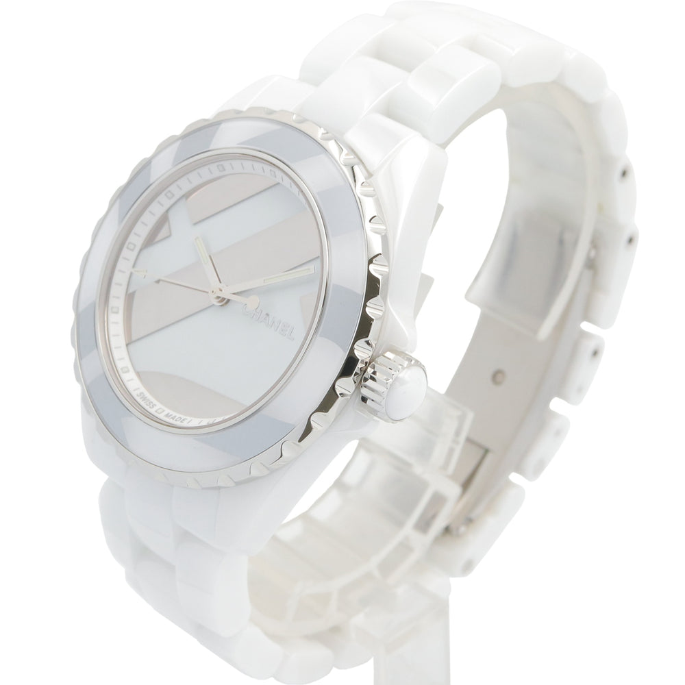 Chanel J12 Untitled Ceramic Men's Watch, White (H5582) — Very Good