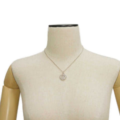 Chanel necklace, Coco Mark crystal rope circle lifesaver round rhinestone B19C CC mark clear AB0515 women's — Like New