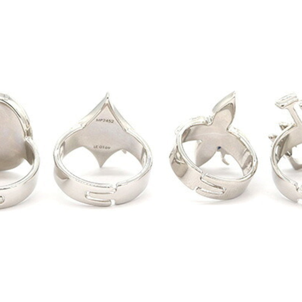 Louis Vuitton Ring Bague Set of 4 LV Fairy Tale MP2452 Silver Metal M Size Rings for Women LOUIS VUITTON — Like New