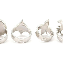 Louis Vuitton Ring Bague Set of 4 LV Fairy Tale MP2452 Silver Metal M Size Rings for Women LOUIS VUITTON — Like New