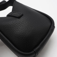 YVES SAINT LAURENT Grain Leather LE 5 A 7 Soft Micro 823960 Pouch Black Lambskin Women's — New - Store Return