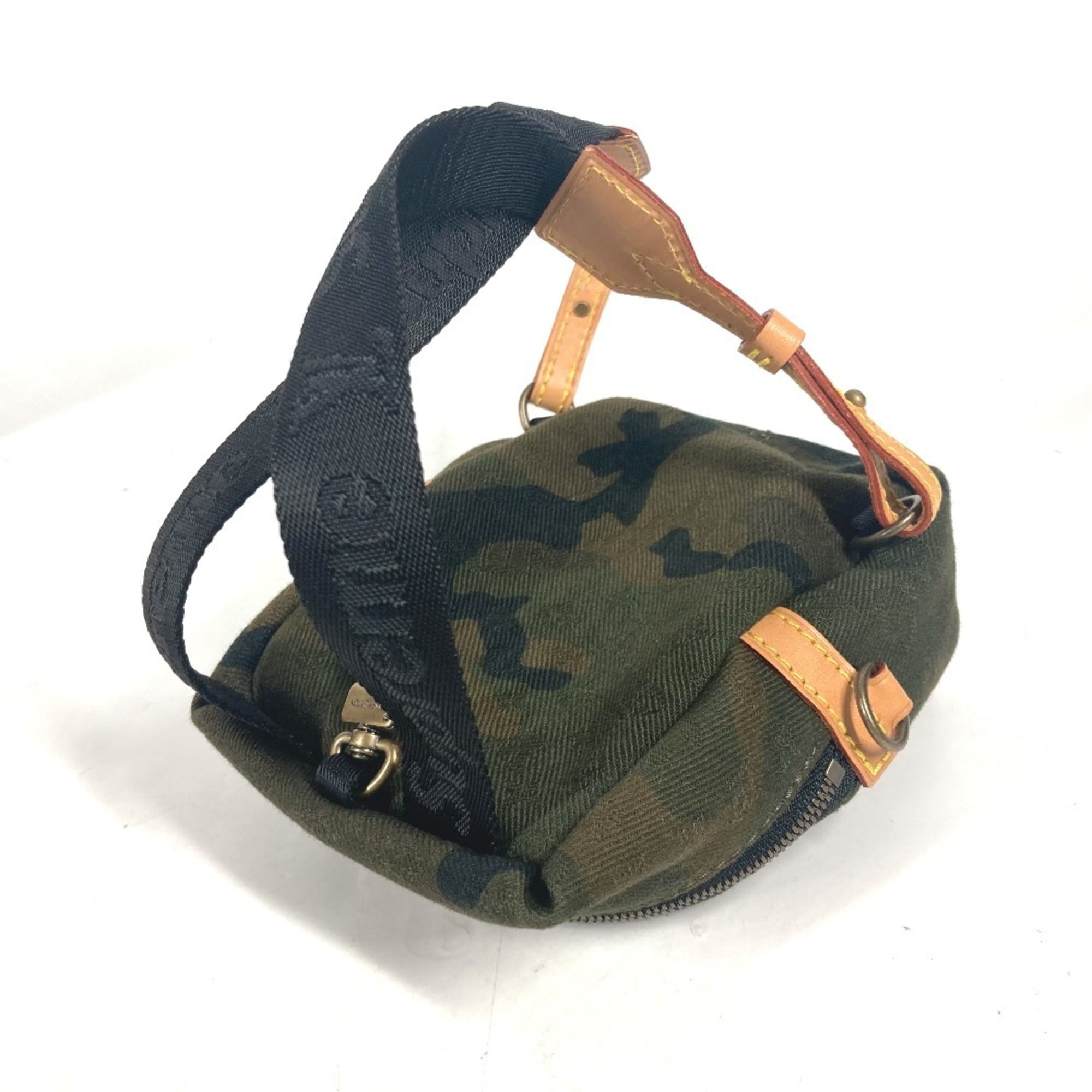 LOUIS VUITTON M44201 Supreme Collaboration Apollo Backpack Nano Bag Charm Rucksack Camouflage Keychain Canvas Men's Women's Green — Like New