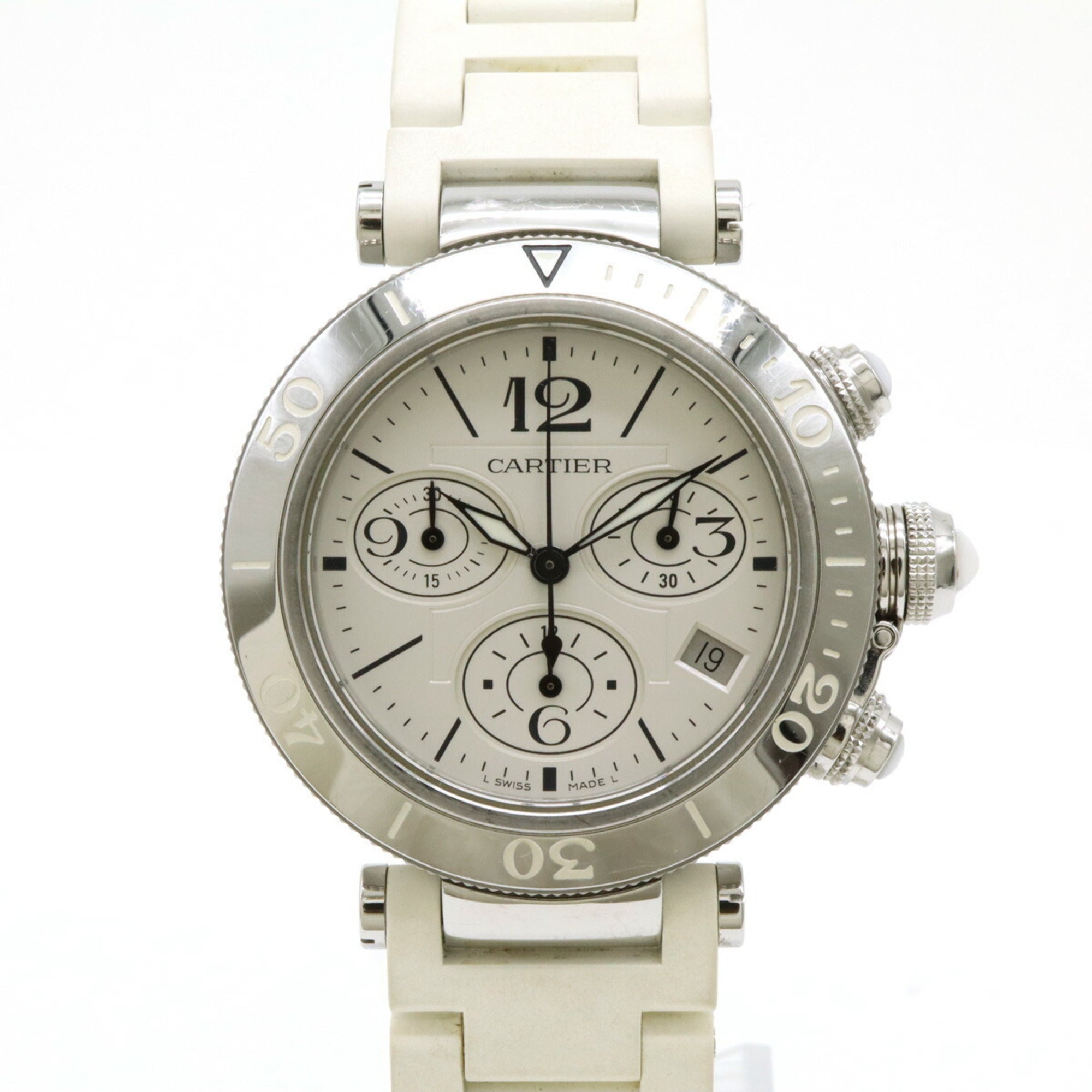 Cartier Pasha Silver Dial AT Automatic Boys Ladies Unisex Watch W3140005 — Very Good
