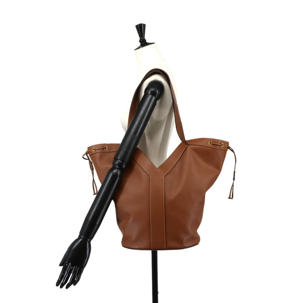 Saint Laurent Y Hobo Tote Handbag, Leather, Brown, 833160 Bag — New - Store Return
