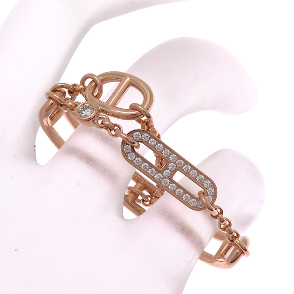 Hermes Hermès #48 Chaine d'Ancre Chaos Women's Ring in 750 Pink Gold — Like New