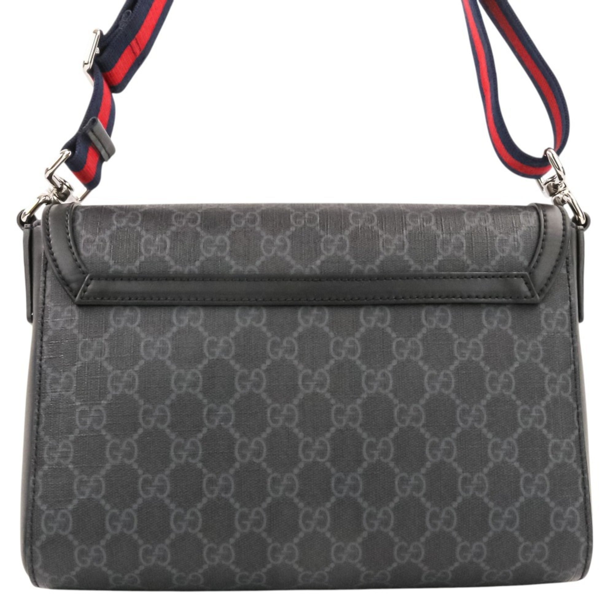 GUCCI GG Supreme Shoulder Bag Crossbody 771167 Black Men's Women's — Like New