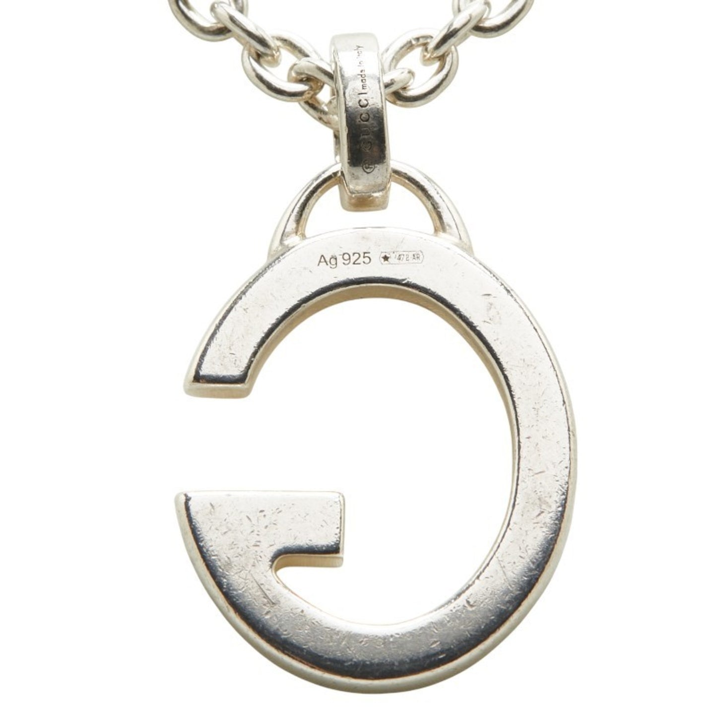 Gucci G Logo Chain Pendant Necklace 233936 SV925 Silver Women's GUCCI