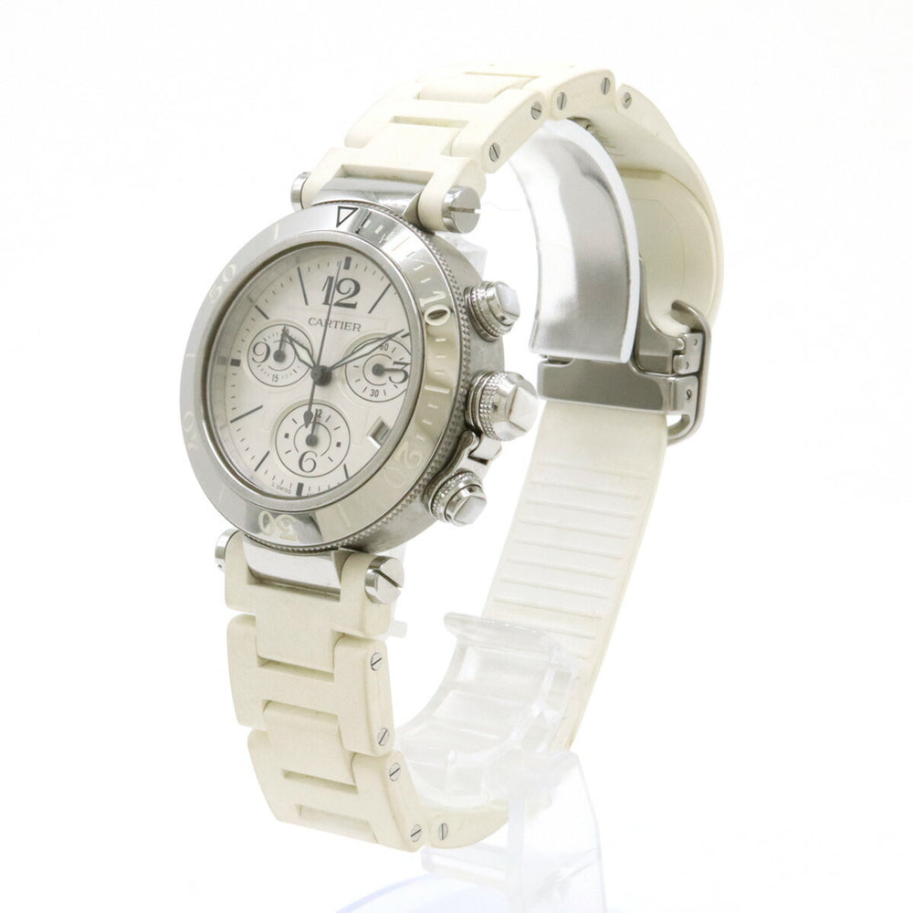 Cartier Pasha Silver Dial AT Automatic Boys Ladies Unisex Watch W3140005 — Very Good