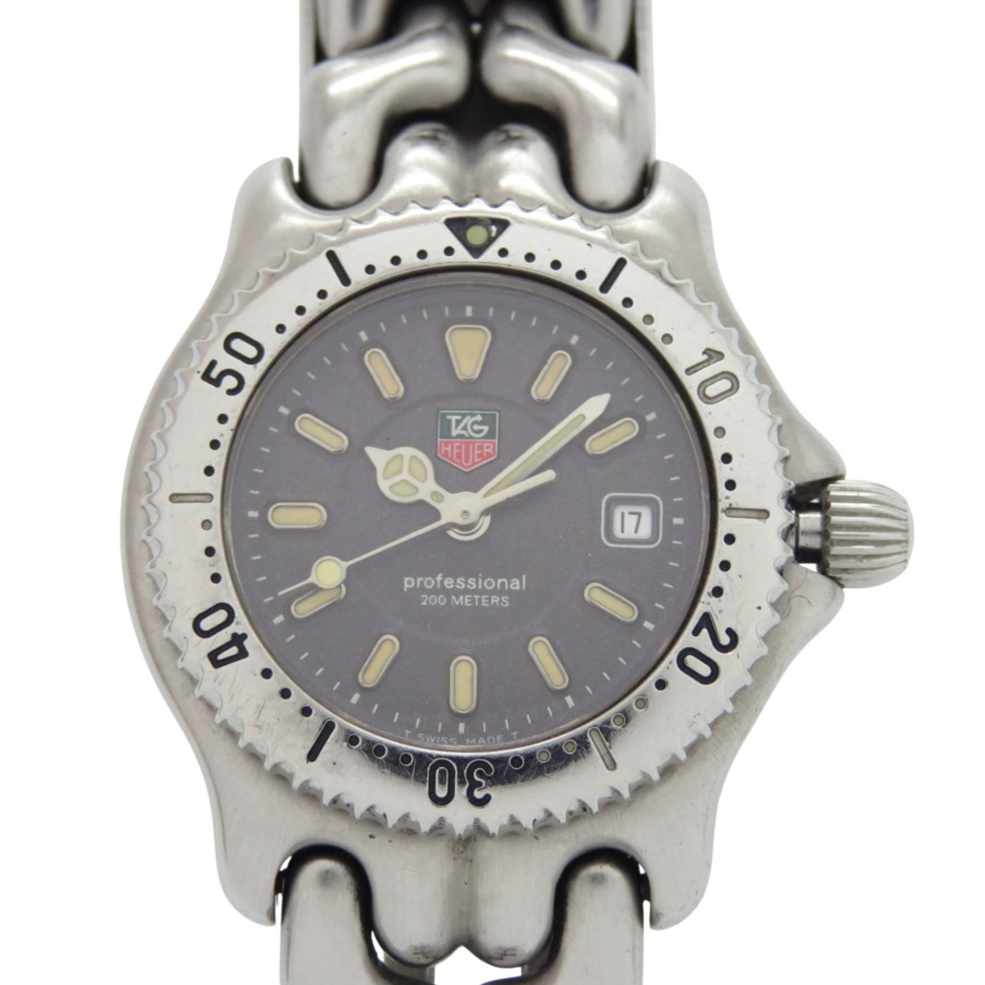 TAG Heuer Cell Date WG1313-2 Stainless Steel Gray Quartz Watch 0667TAG HEUER — Good