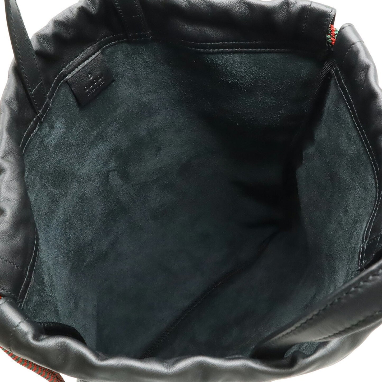 GUCCI Gucci Print Coco Capitan Drawstring Backpack/Tote Bag in Black Leather (Product Code: 494053)