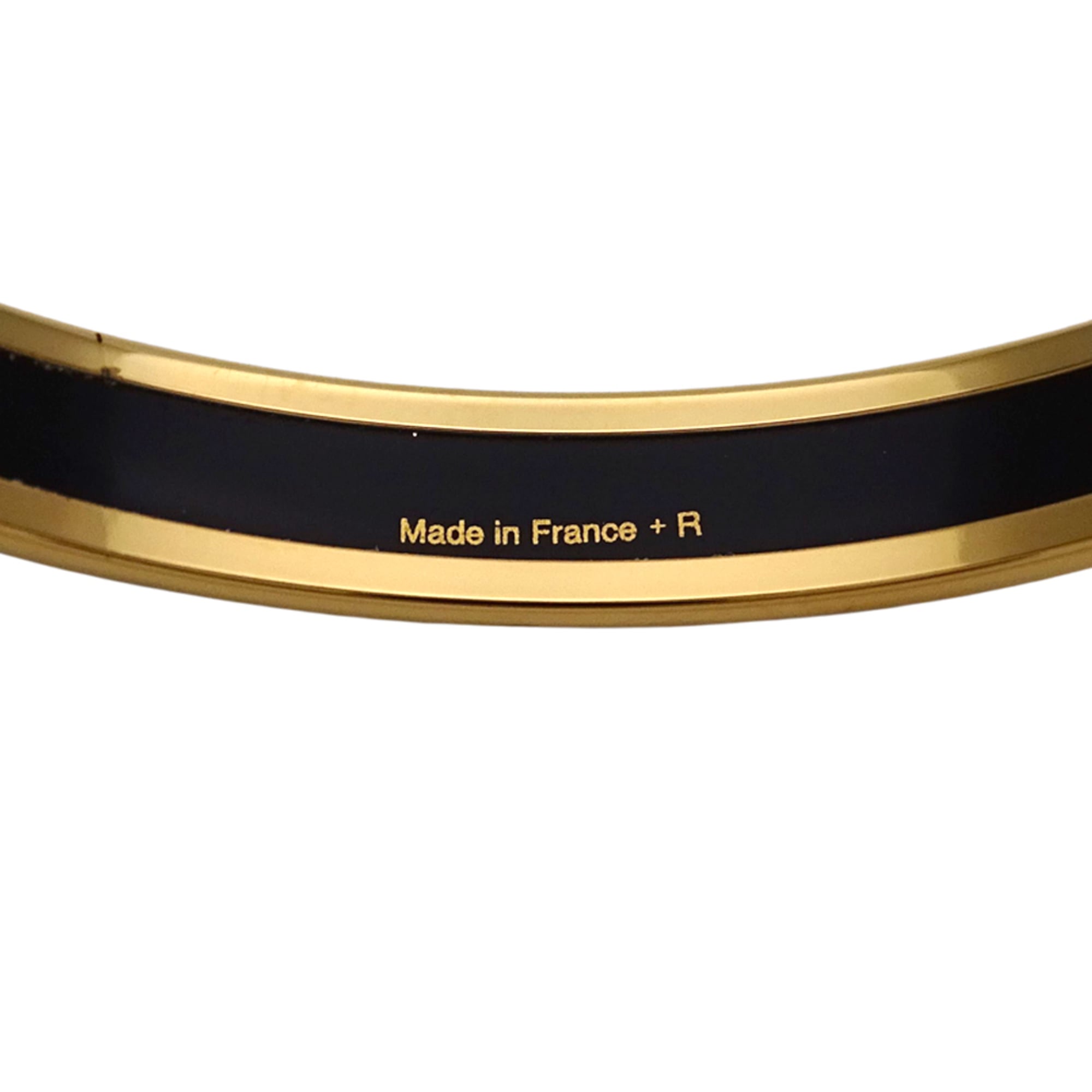 Hermes Hermès enamel PM bangle for women, gold and multicolored coral