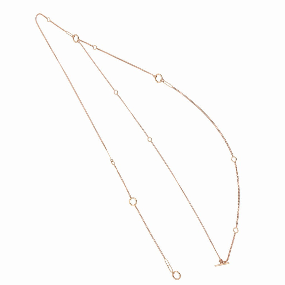 Hermes Like New Hermès Echappé KL8PG Long Necklace 750 Pink Gold 35.3g Jewelry 1314 — Like New