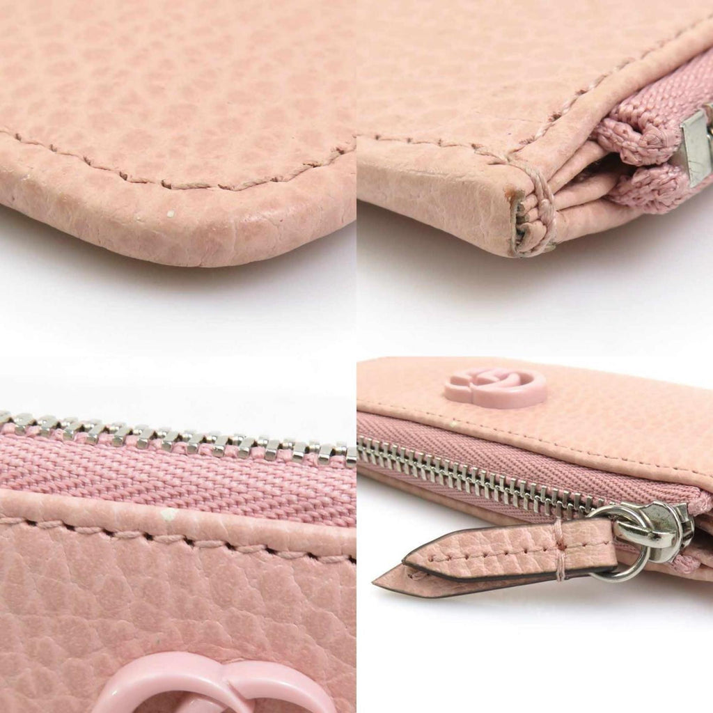 Gucci wallet, coin purse, leather, pink, women's, 701070 56497a