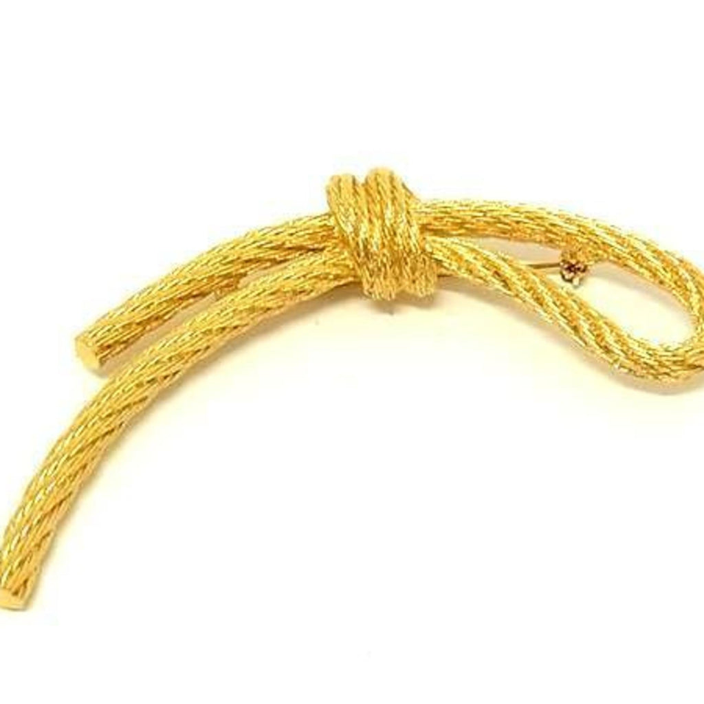 Christian Dior Brooch with Rope Motif in Gold Metal for Women
