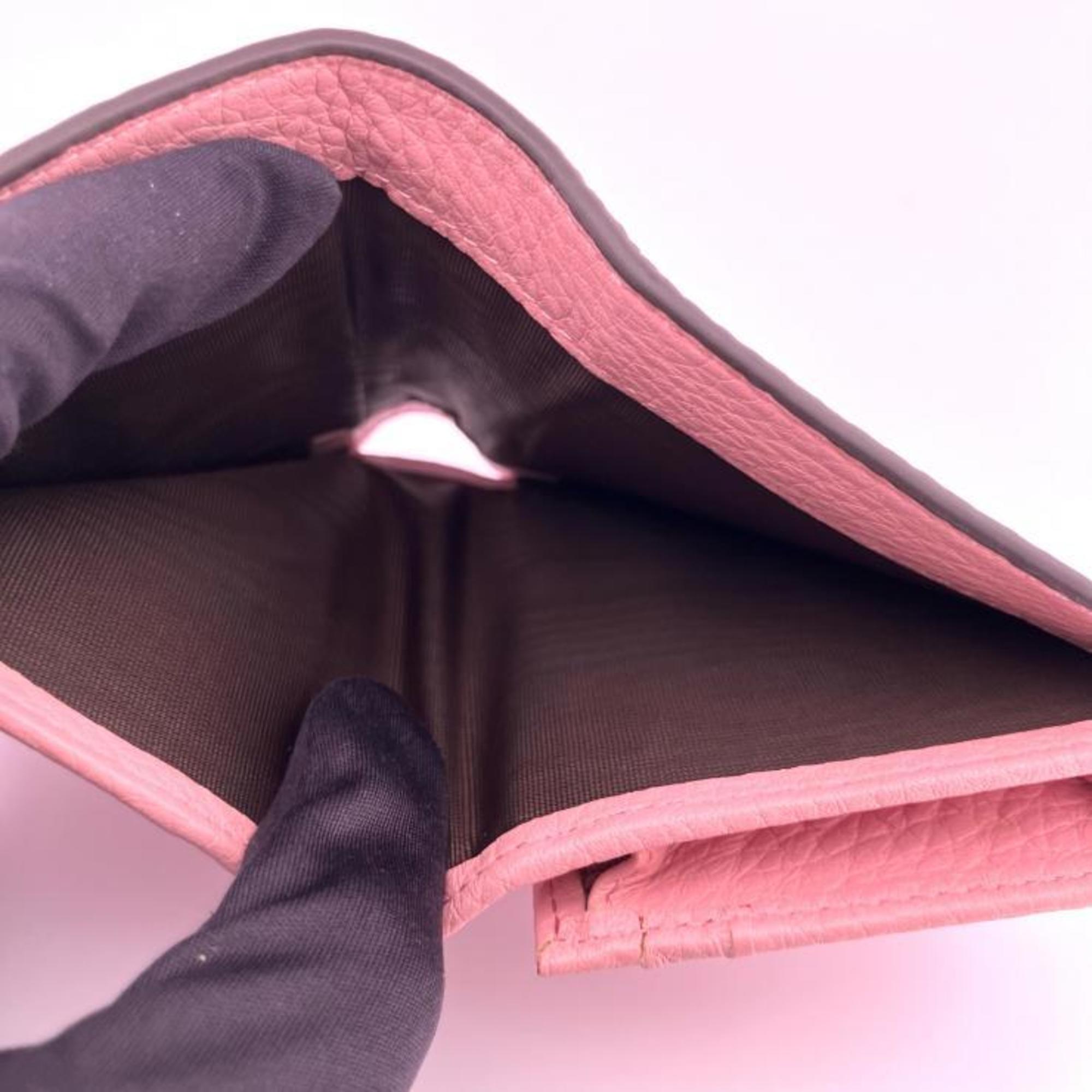 Gucci Animalier Bee 468015 Blind for Love Bi-fold Wallet, Pink