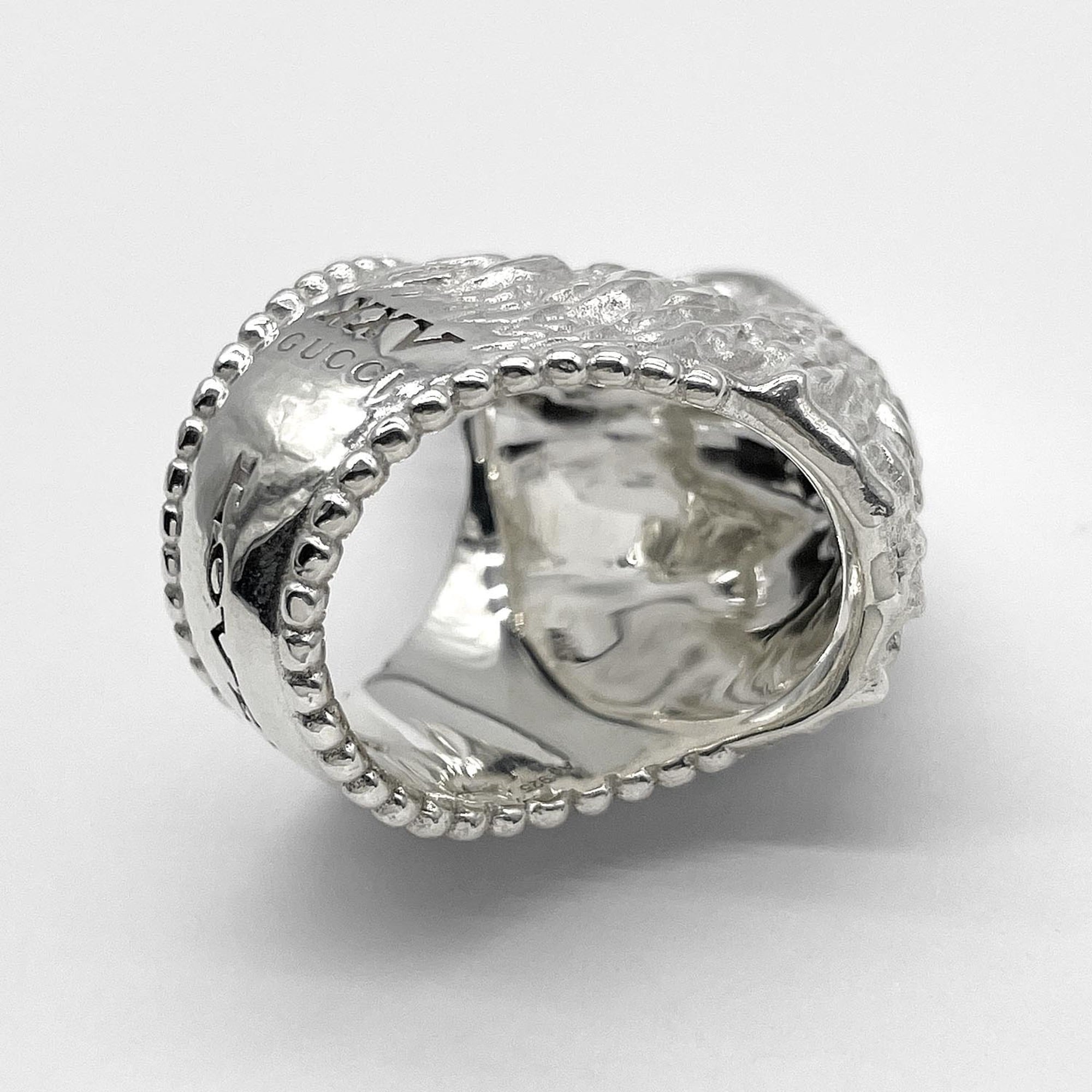 GUCCI Anger Forest Eagle Ring, SV925, 7791, Silver, Men's — Like New