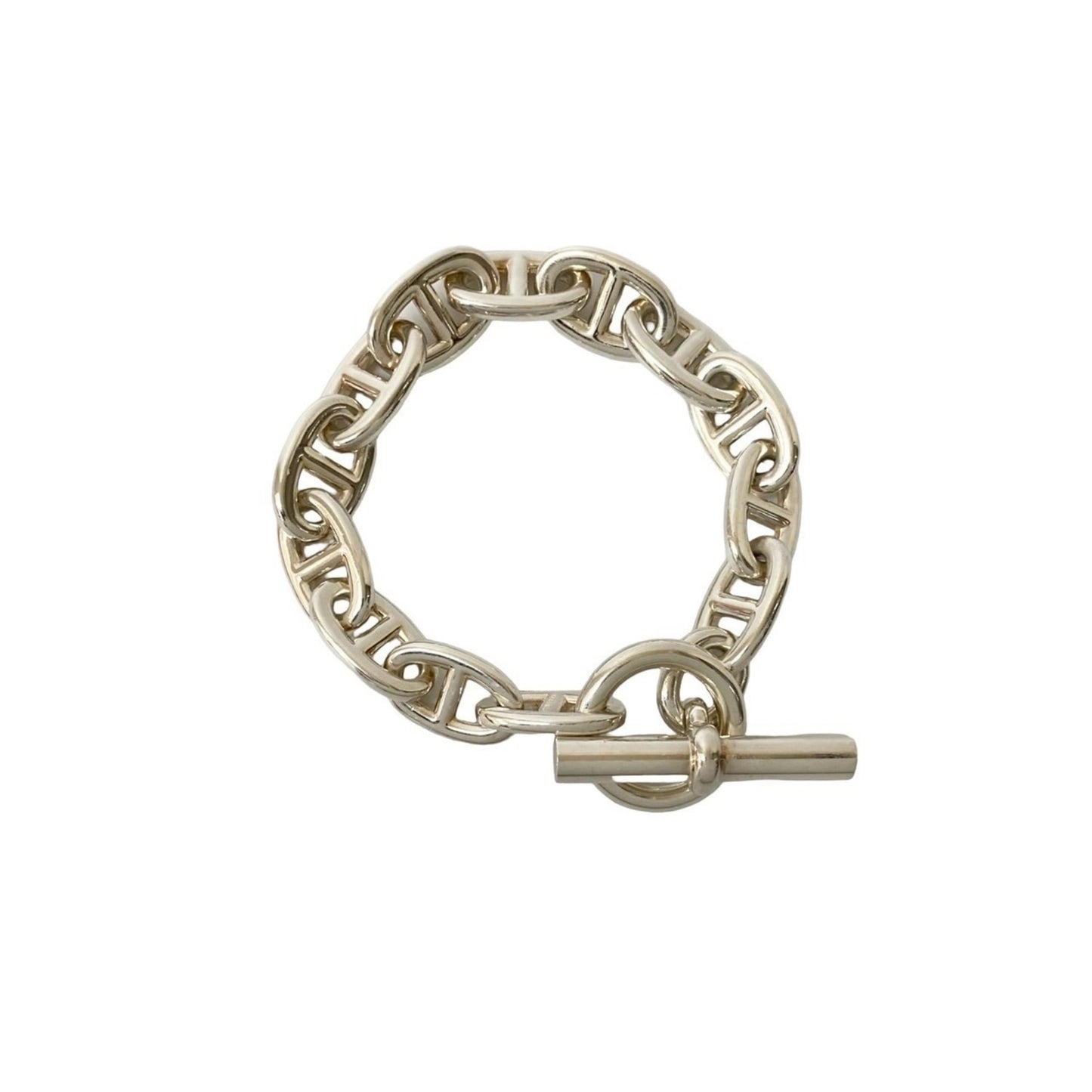 HERMES Chaine d'Ancre TGM 13-link Sterling Silver 925 Chain Bracelet Bangle Aquarius 69969