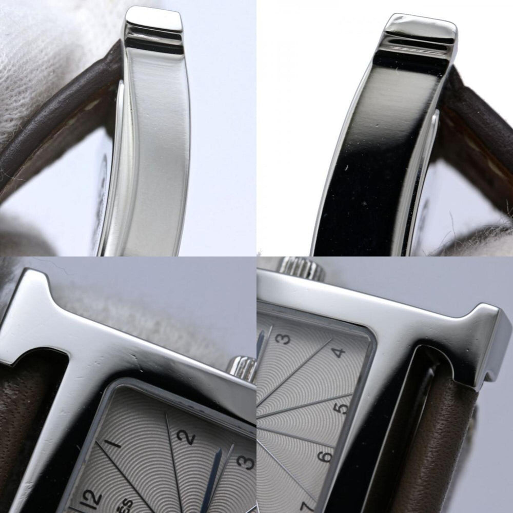 HERMES H-Watch HH1.210.260 WW18 Women's Watch Stainless Steel x Cowhide Leather 40556 — Very Good
