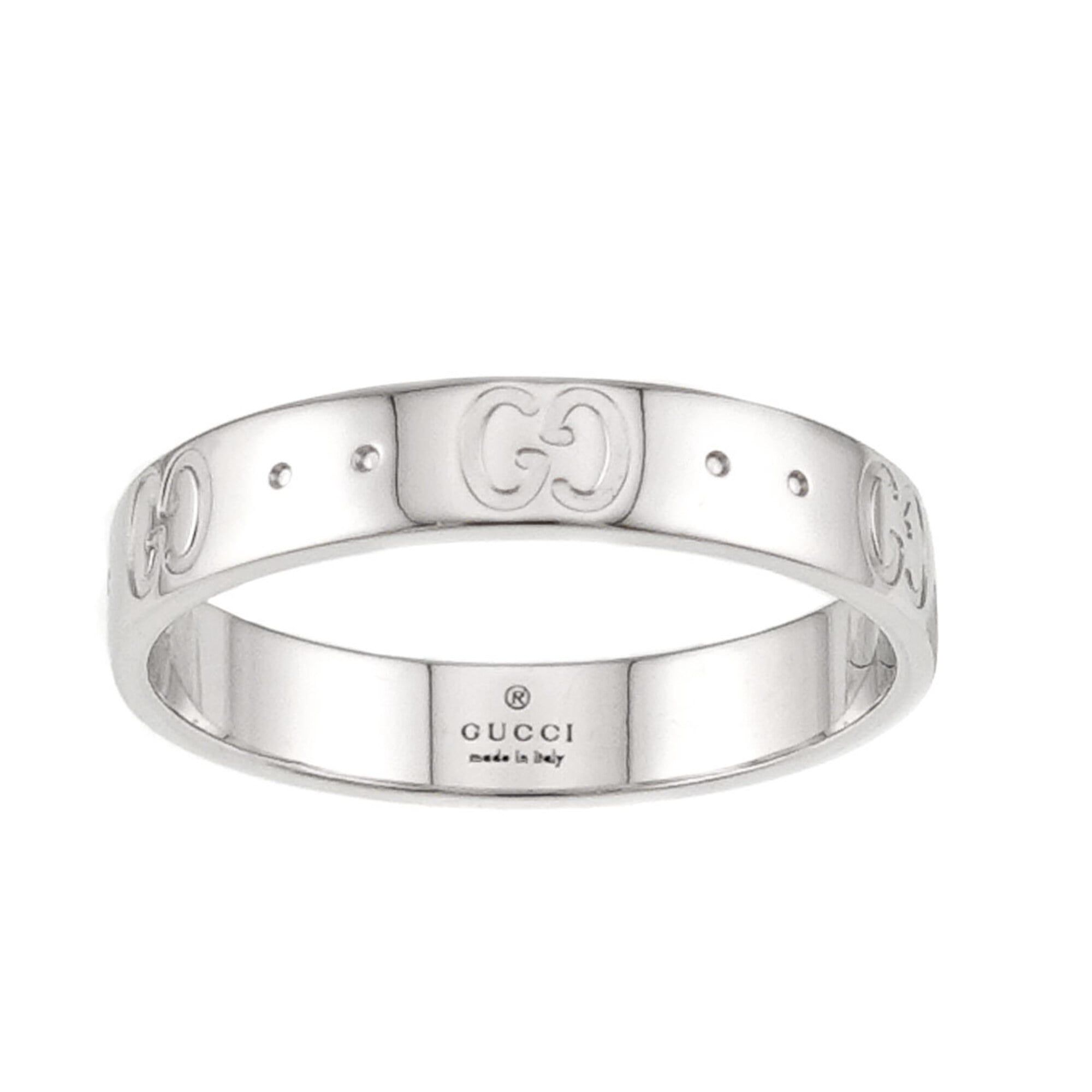 Gucci Icon Ring #19, 18K White Gold (750) — Like New