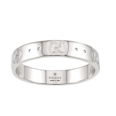 Gucci Icon Ring #19, 18K White Gold (750) — Like New