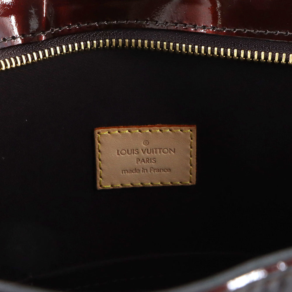 Louis Vuitton Monogram Vernis Brentwood Tote Handbag, Leather, Amarante, M91994, Gold Hardware — Like New