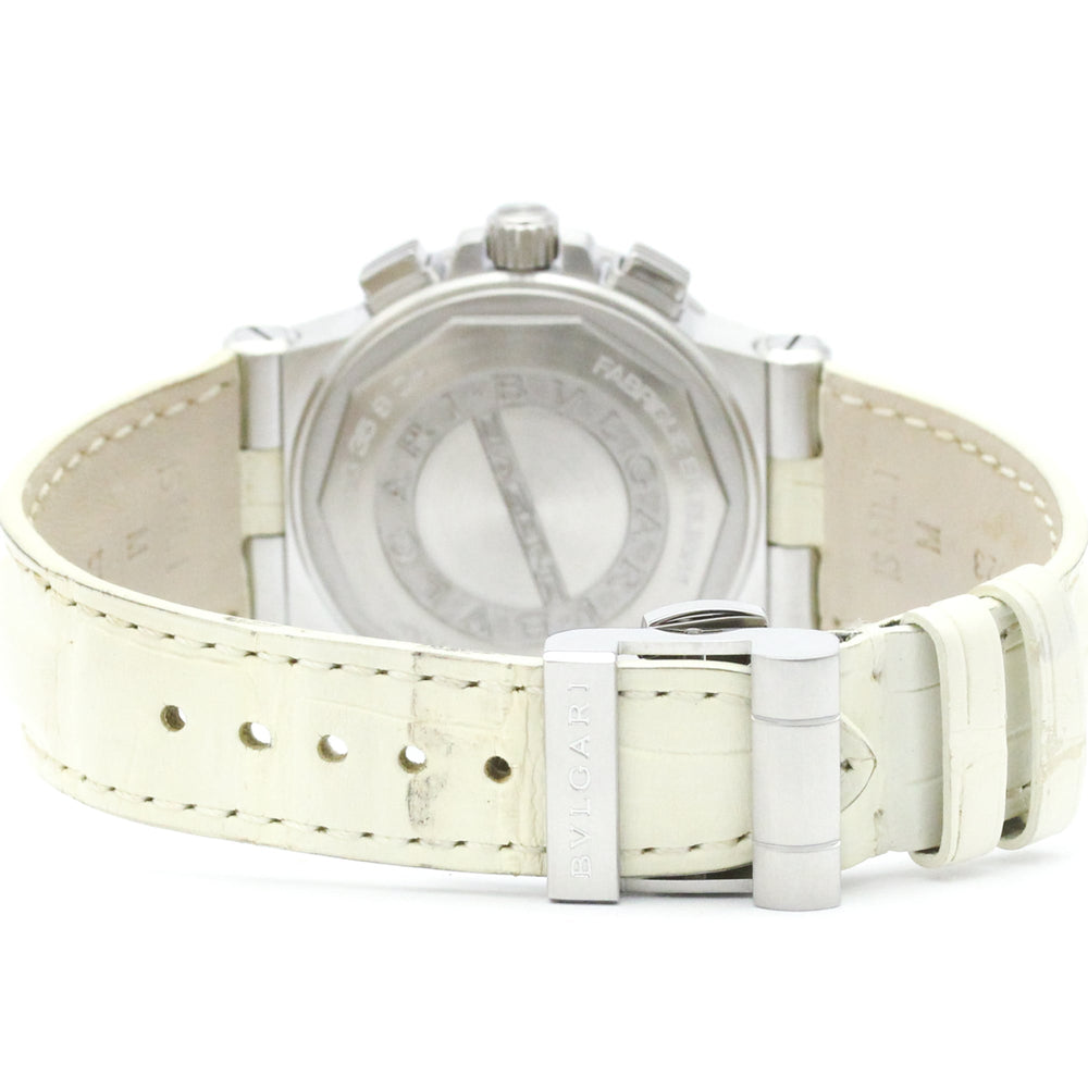 BVLGARI Diagono Chronograph Diamond MOP Steel Ladies Watch DG35SCH Polished — Very Good