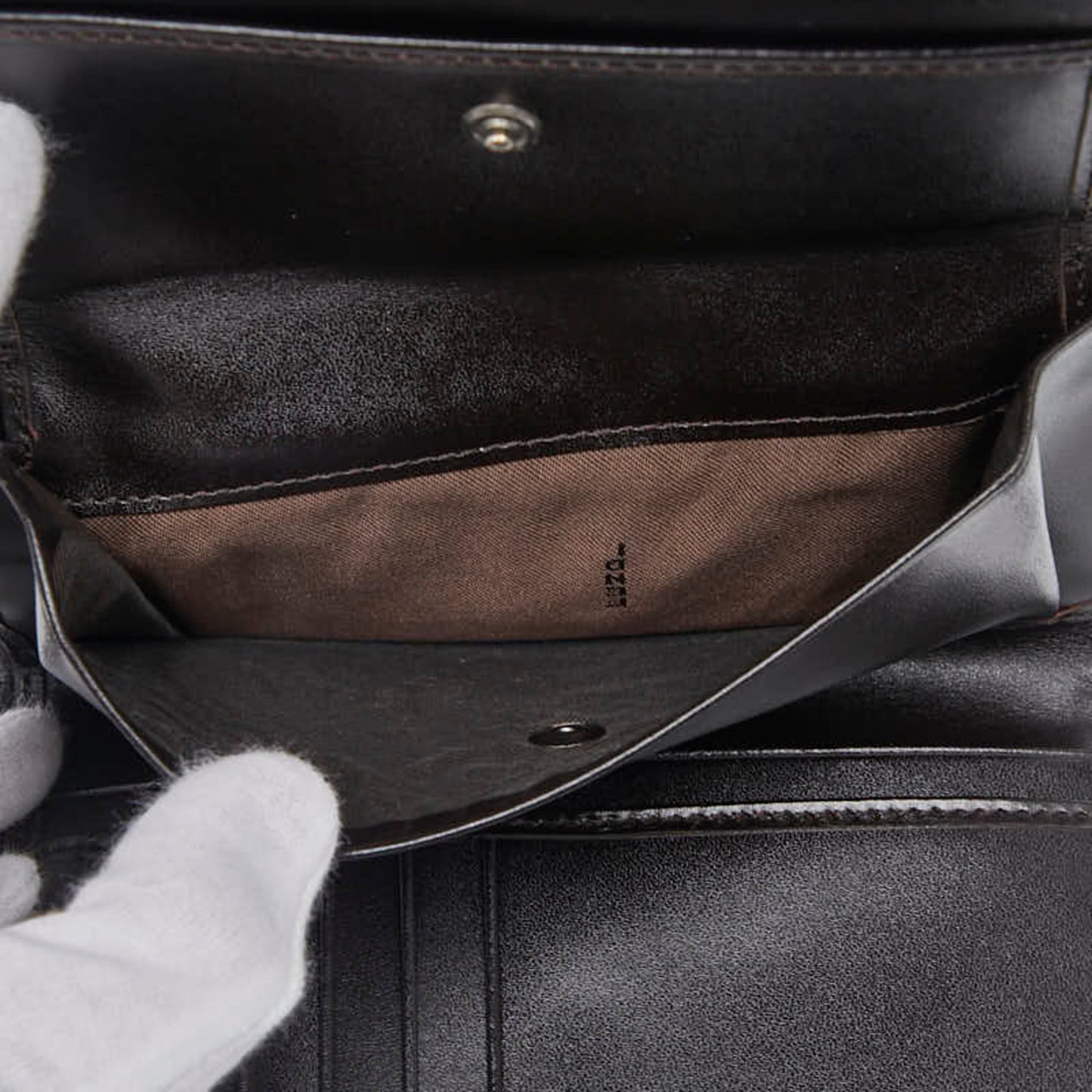 Fendi Zucca Tri-fold Wallet 8M0011 Brown/Black Canvas Women's FENDI