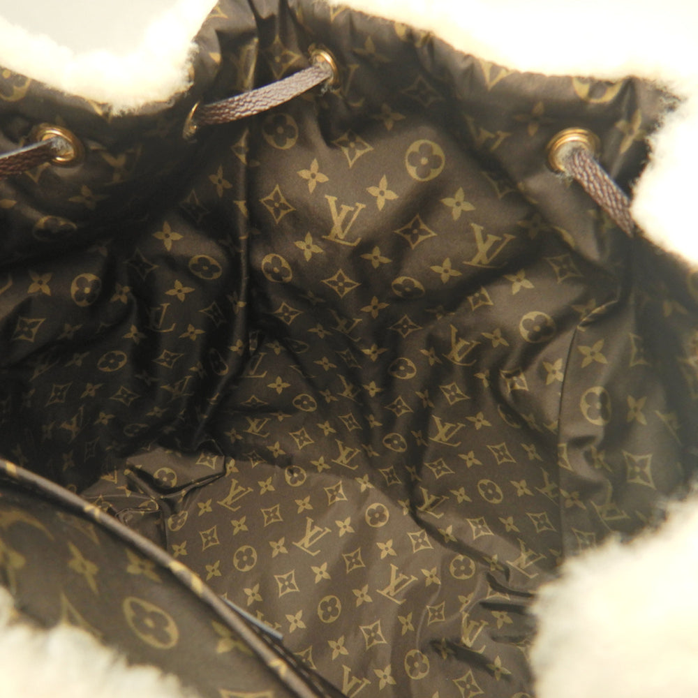 LOUIS VUITTON Monogram Shearling LV SKI Backpack 2024 Collection M23384 Cream Women's 254212 — Like New